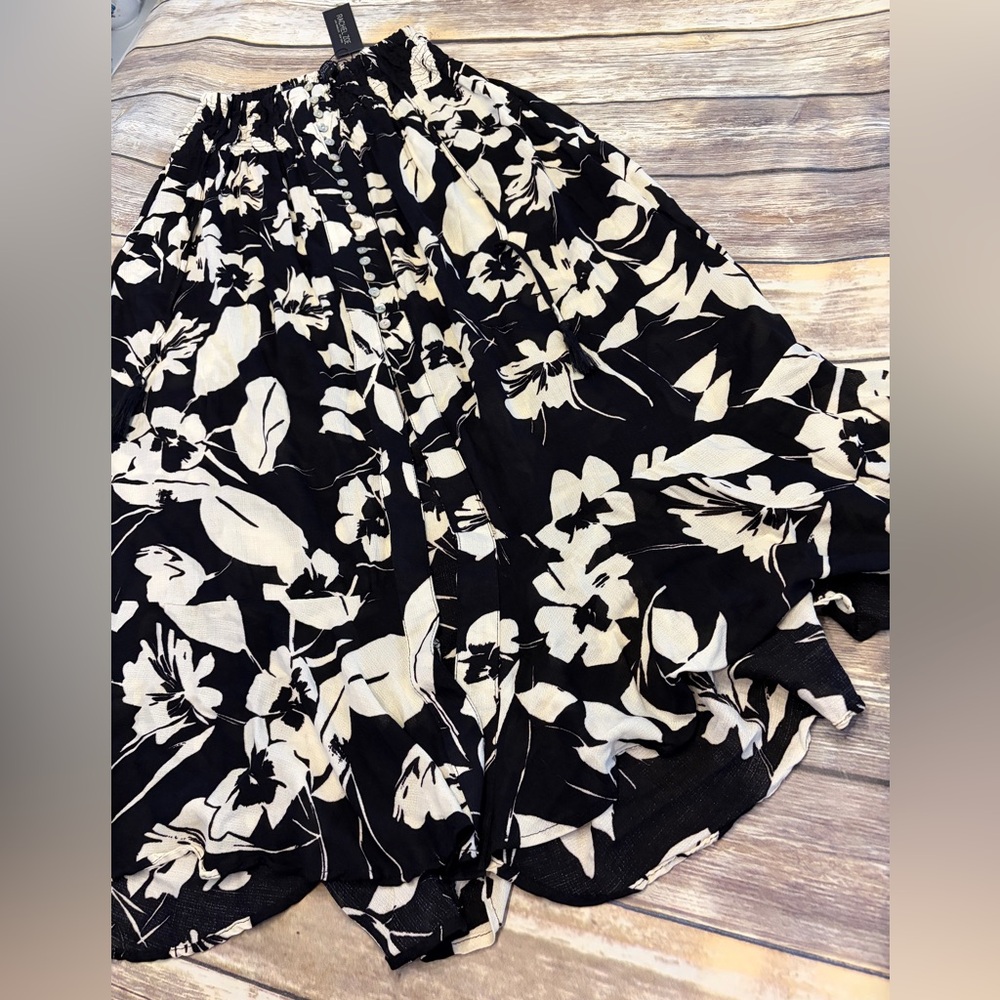 Rachel Zoe Floral Button Front Maxi Skirt